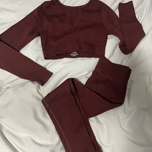 Dark Brown 2 Piece Athleisure Fit! Never Worn!